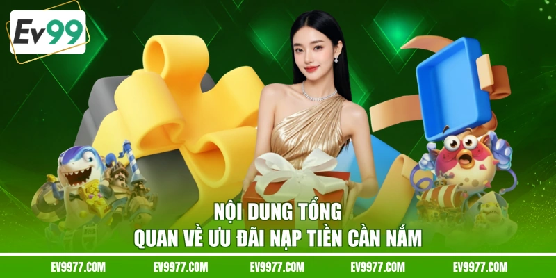 Nội dung tổng quan về ưu đãi nạp tiền cần nắm